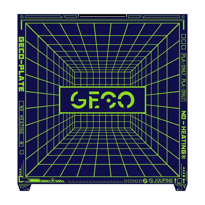 Wefuit Upgraded K2 Plus Build Plate Geco Plate 370x370mm PLA Cold Printing Super Sticky No Heating Energy Saving Room Temperature Printing Spring Steel Heated Bed for Creality k2 Plus 3D Printer. - Image 1